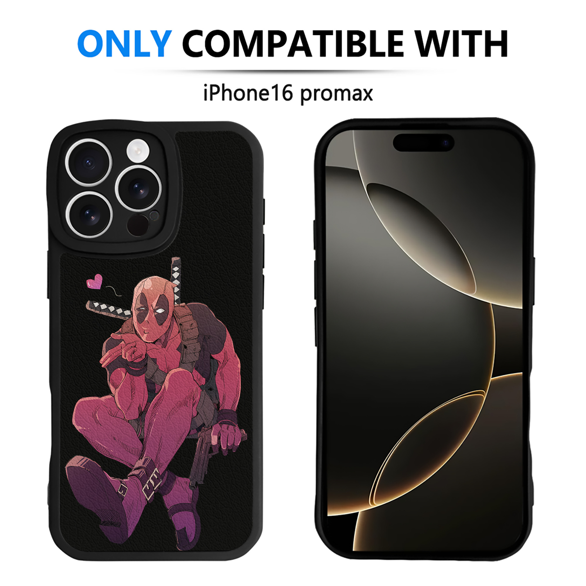 Deadpool デッドプール 【iPhone 16シリーズ対応】シリコンスマホケース（レザー調） 材質：シリコン